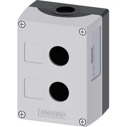 Siemens 3SU1802-0AA00-0AB1 Gehäuse 22mm rd Ku. grau 2Bef st. Vertiefung