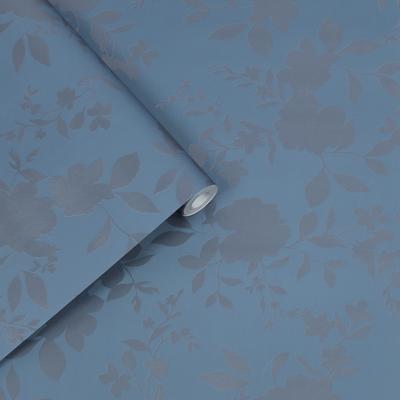 Vliestapete LAURA ASHLEY "Westbourne", blau, B:0,52m L:10m, Vlies, Tapeten, 10mx52cm
