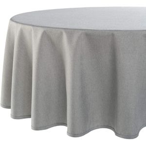 Delindo Tischdecke Wien, grau, Ø 140 cm, rund, aus Polyester, mit Fleckschutz-Imprägnierung