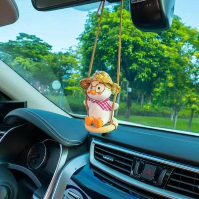 Uplift Treasures Cute Swing Duck Car Rearview Mirror Pendant g