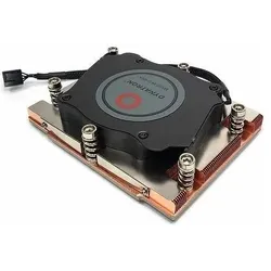 Dynatron J5 AMD Genoa SP5 cooler 1U active copper for vapor chamber base and stacked fin and upto 26 (27 mm), CPU Kühler, Kupfer, Schwarz