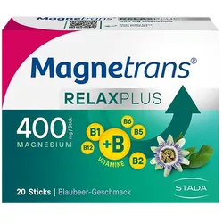 MAGNETRANS Relax+ 400 mg Granulat Sticks Blaubeere 20 St