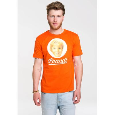 T-Shirt LOGOSHIRT "Brandt Zwieback", Herren, Gr. S, orange, 100% Baumwolle, bedruckt, mehrfarbig, normal, Rundhals, Shirts T-Shirt, mit Retro-Aufdruck