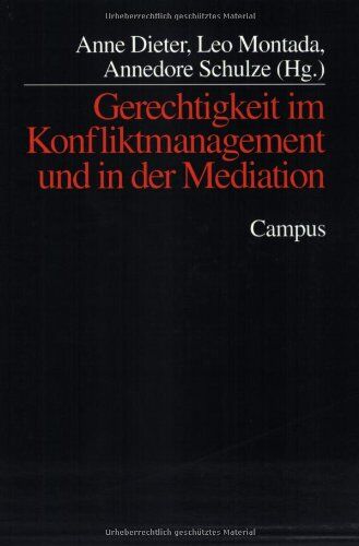 Anne Dieter - Gerechtigkeit im Konfliktmanagement und in der Mediation - Preis vom 09.10.2026 07:28:09 h