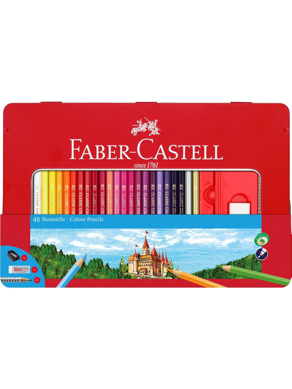 Faber-Castell Buntstift hexagonal 48er-Metalletui
