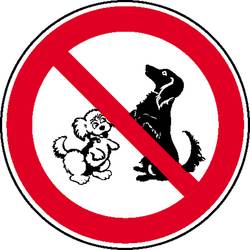 SAFETYMARKING Verbotsschild Hundeverbot Folie selbstklebend (Ø) 100 mm 1 St. 21.0838