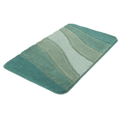 Badematte KLEINE WOLKE "Ocean, Badvorleger, Badezimmer Teppich", grün (maledivia), H:21mm, Kunstfaser, Badematten, Badematte, Badteppich, Wellen Design, mit Farbverlauf, Hoch-Tief Effekt, waschbar