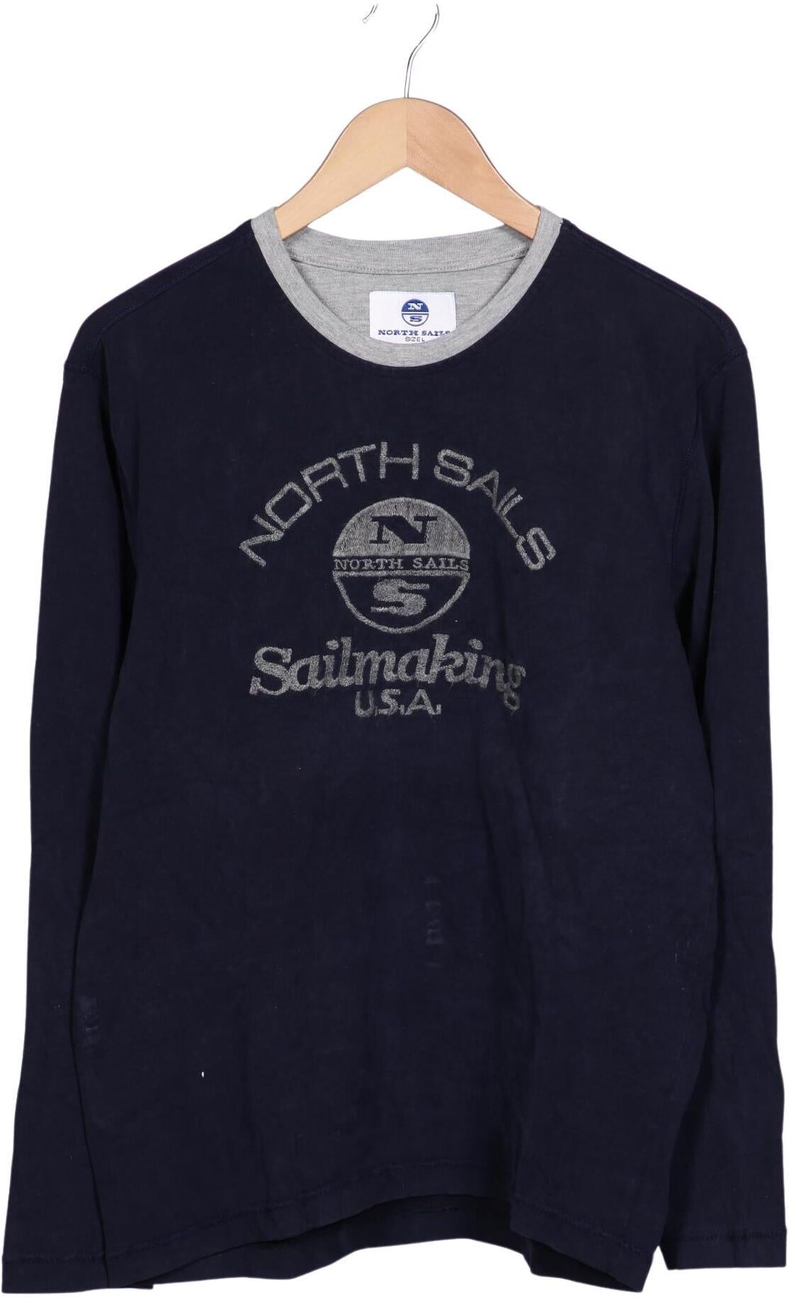 north sails Herren Sweater, Marineblau, Gr. L, Baumwolle - Second Hand