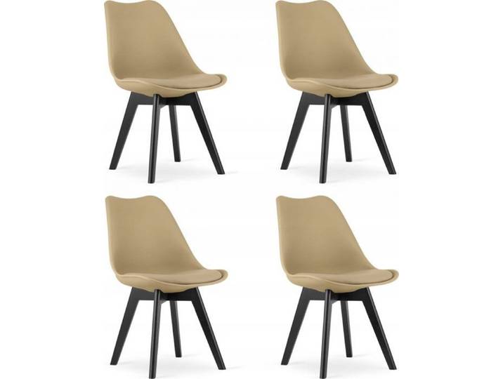Chaise - LEOBERT - model39704-MARK-ATTY16 - Beige foncé - 4 places - Design contemporain