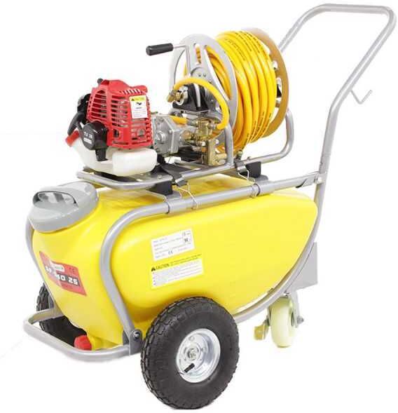 Membranpumpe GeoTech SP 540 2S auf Wagen mit 2-Takt Motor - Öl-Benzin-Gemisch