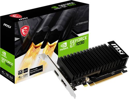 MSI Grafikkarte Nvidia GeForce GT1030 4 GB HDMI, DisplayPort Übertaktet / Overclocked, Low Profile