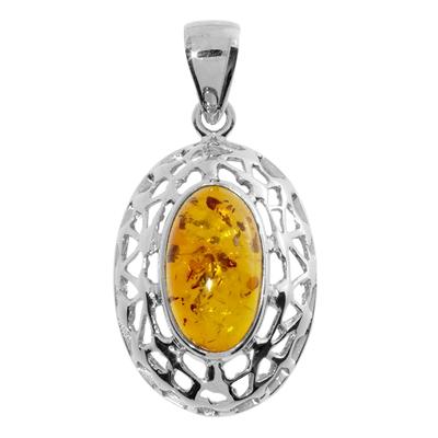 Kettenanhänger OSTSEE-SCHMUCK "Ostsee-Schmuck Anhänger Vara Anhänger Vara", weiß, Schmuckanhänger, Damen, 32 x 17mm, Silber 925 (Sterlingsilber), 3,4 g, Kettenanhänger