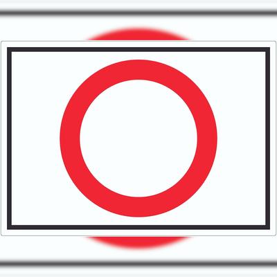 HB-Druck Durchfahrt verboten Symbol Aufkleber A0 (841x1189mm)