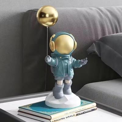 Inspired Finds Balloon Astronaut Resin Ornament Unique Home Decor Craft For Desk, Bookcase, Or Office Decoration blue