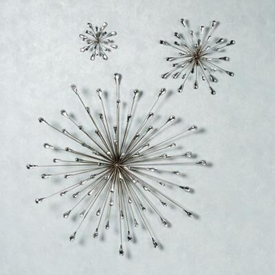 Tripar International Inc Jelena Starburst Wall Art Silver, Large, Silver