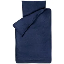 Bink Bettwäsche Bo uni jeansblau 135 x 200