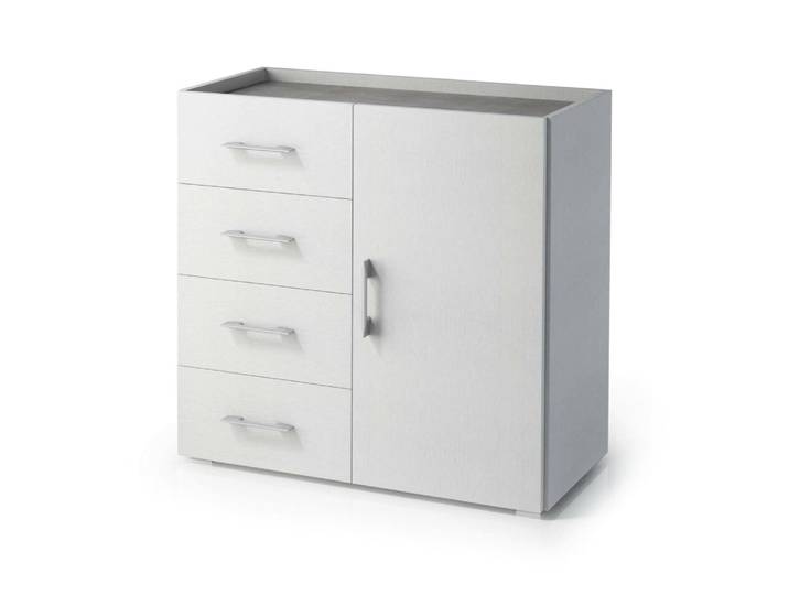 Buffet en bois mélaminé blanc 90x41x87h cm