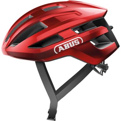 Fahrradhelm ABUS "POWERDOME" Gr. L, rot, Helme, L Kopfumfang: 57cm - 61cm, glänzend, unifarben