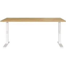 Germania-Werke Schreibtisch höhenverstellbar (manuell) »Downey« 160 cm weiß, 160x91x80 cm