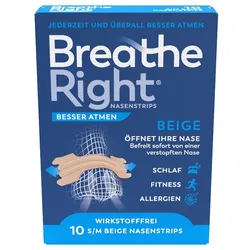 BREATHE Right Besser Atmen Nasenpfl.normal beige 10 St