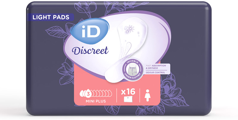 Ontex iD iD Discreet Light Pads Mini Plus - 36 paquets de 16 protections