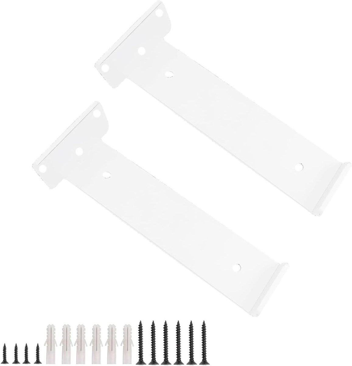Zwevende plankdragers wit - Plankbeugels voor een opbergrek - 30 cm