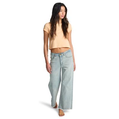 Weite Jeans BILLABONG "Be Free", Damen, Gr. 28M, Normalgrößen, surf spray, Obermaterial: 98% Baumwolle, 2% Elasthan., Jeans