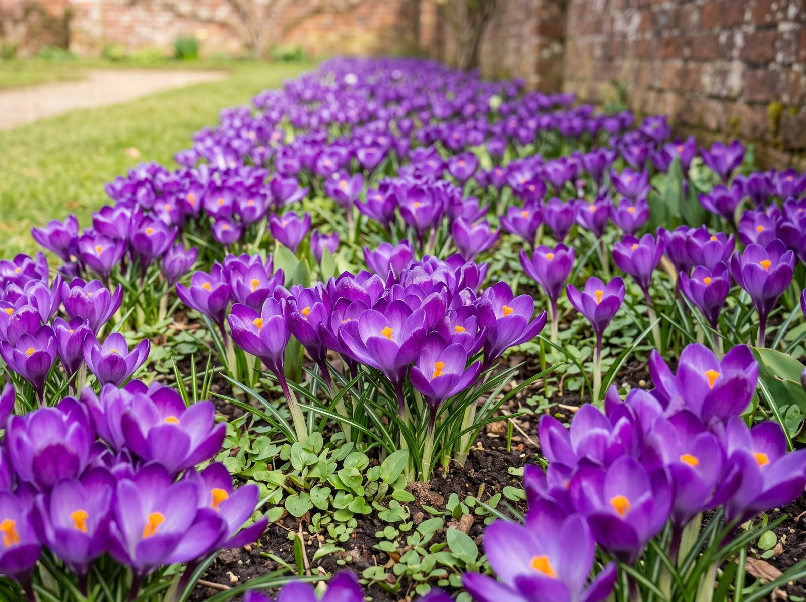 JUNAVERA Crocus Whitewell Purple bloembollen - 15 stuks - Paarse krokus voor tuin, balkon en terras