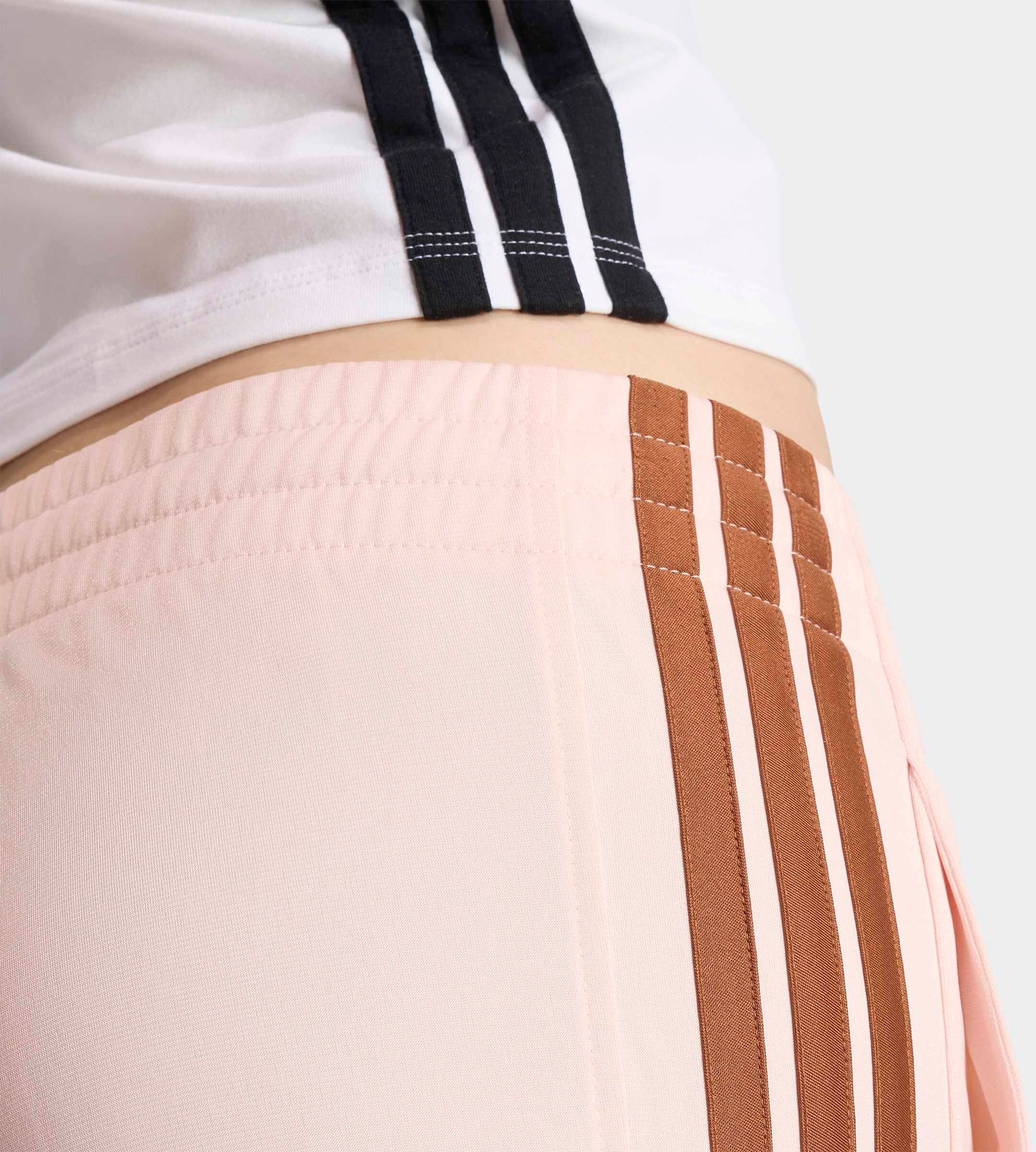 Sporthose ADIDAS SPORTSWEAR "3-STREIFEN FASHION", Damen, Gr. L, N-Gr, rosa (blush pink, dusky bronze, normal, gr.), Obermaterial: 100% Polyester, Hosen Sporthose blush pink, dusky bronze, normal, gr. L, N-Gr