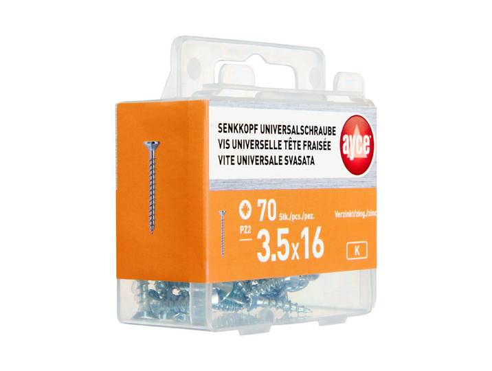 Ayce Senkkopf-Universalholzschraube 16 mm × 3.5 mm