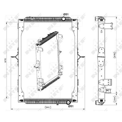 NRF Kühler, Motorkühlung 539564 für RENAULT TRUCKS