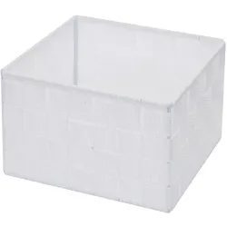 Mendler Aufbewahrungskorb HWC-C37, Dekokorb Korb Körbchen Aufbewahrung Regalkorb Deko 12x19x19cm ~ weiß
