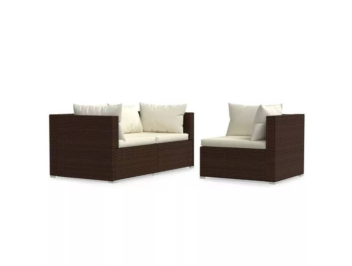 VidaXL - Garten-lounge-set poly-rattan, One Size, Braun
