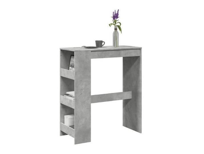 LuxusKollektion Bartisch Bartisch mit Regal Betongrau (1-St)