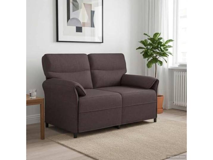Sofa 100% Polyester mit Metallrahmen, MDF und Sperrholz für Wohnzimmer Modernes Design, Schaumstoffkissen, klappbare Armlehnen, reißfester Stoff, trockenes Tuch zur Pflege