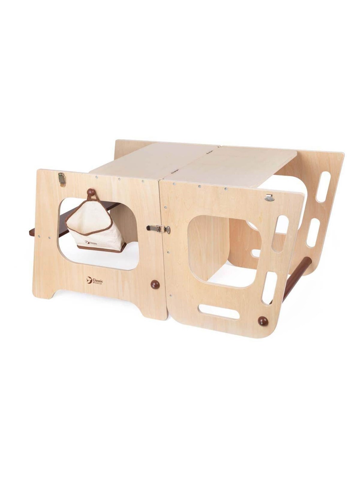 Classic World Wooden 2in1 Learning Tower and Table Adjustable 90cm