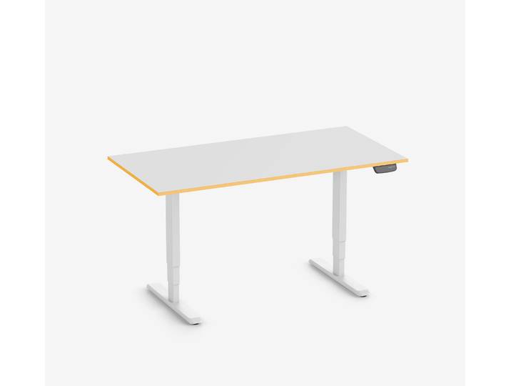 Primus Gamingschreibtisch Rechteck, Weiß Klassik Sundown 160x80