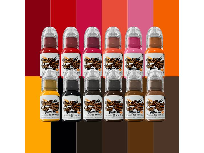Ensemble d'encre pour tatouage, 12 pièces, 15ML/bouteille, pigment original pour tatouage, couleur corporelle, dessin artistique, maquillage semi-permanent, fournitures de tatouage