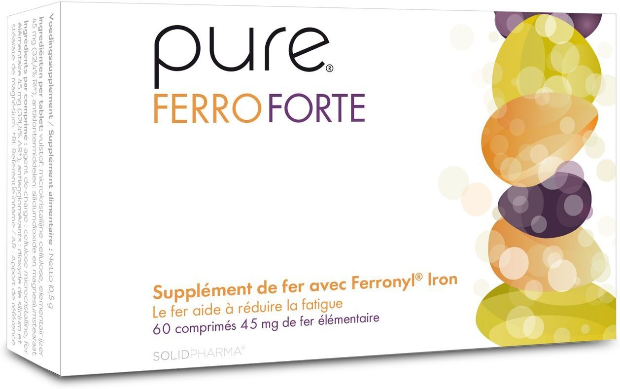 Pure Ferro 45 Mg 60 Comprimés