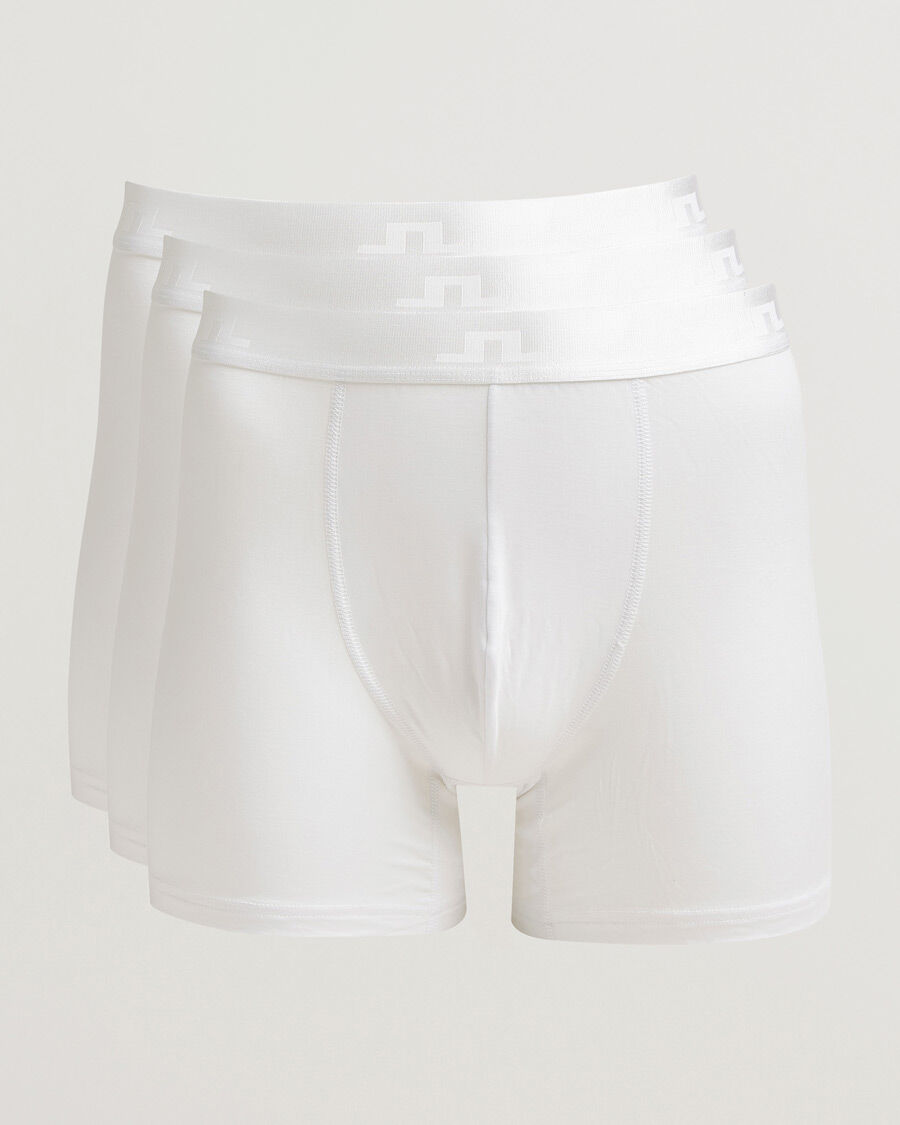 J.Lindeberg 3-Pack Bridge Lyocell Boxer White men L Hvid
