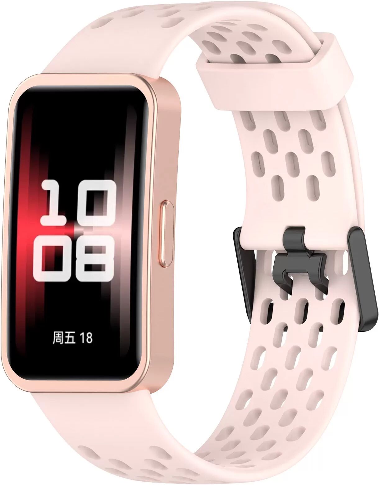 INF Ersatzarmband für Huawei Band 10/9/8 - Atmungsaktives Lochdesign Rosa
