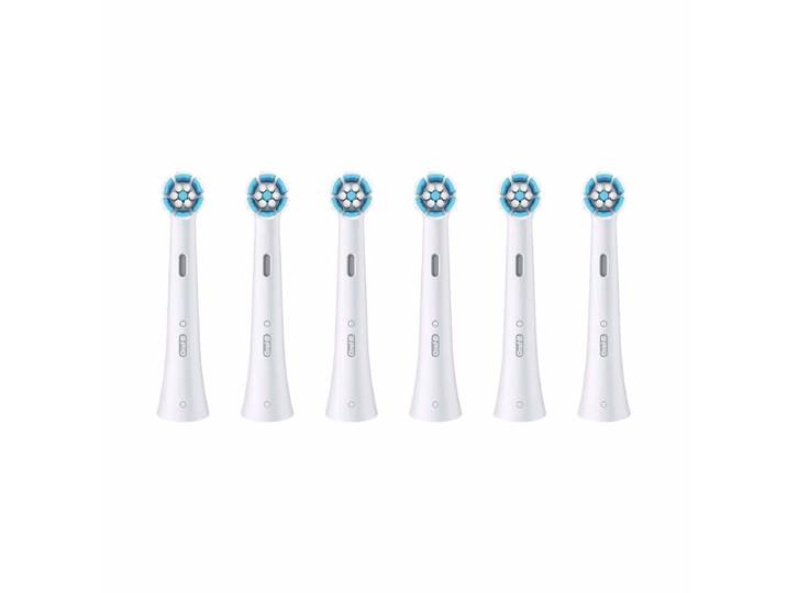 Oral-B iO Sanfte Reinigung 6er Aufsteckbürsten – Ersatzbürste/Zahnpflege Zubehör – weiss