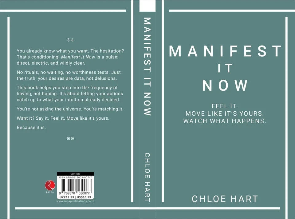 Rupa Publications Manifest It Now by Chloe Hart - Self-Help Manifestation & Personal Development Book - Non Fiction Paperback - New