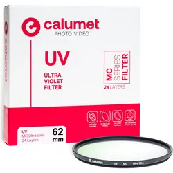Calumet Filtr UV MC 62 mm Ultra Slim 24 Layers (62 mm, UV-Filter), Objektivfilter, Transparent