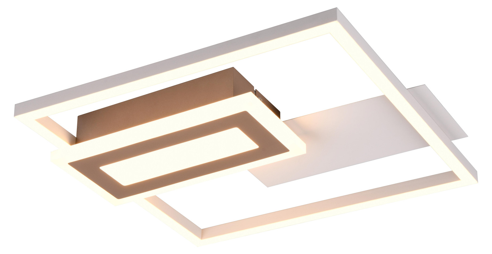 TRIO Spiro Vierkante LED Plafondlamp Grijs