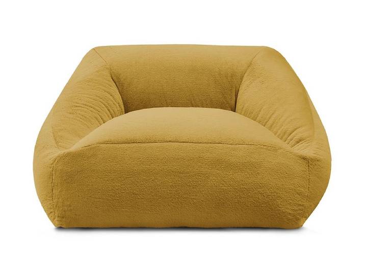 Hocker BOBOCHIC LILIBET 125x125x77cm stoff gelb