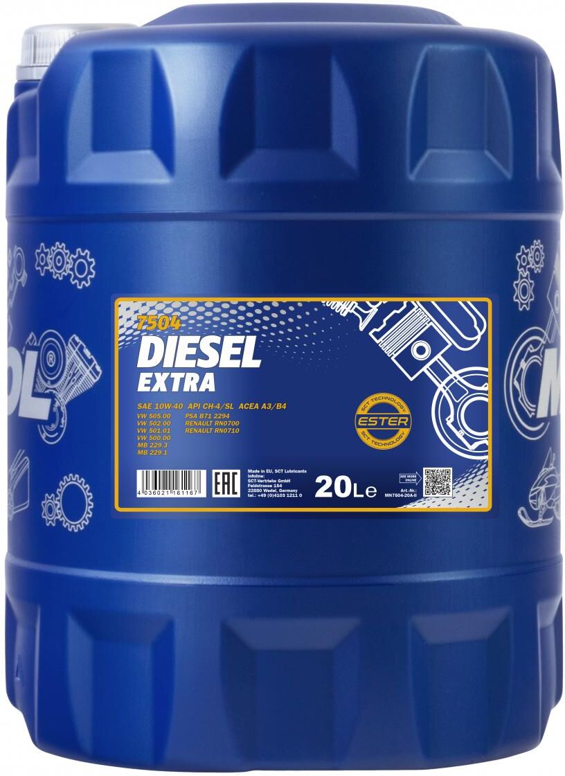 Sct - Mannol Motoröl Mannol Diesel Extra 10w-40 [20l] Mn7504-20 20l