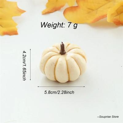 Inspired Finds Pink And Green Decorative Foam Pumpkins For Halloween, Thanksgiving And Fall Decor mini Cream Pumpkin