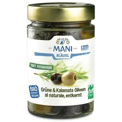 Mani Grüne & Kalamata Oliven mit Rosmarin bio