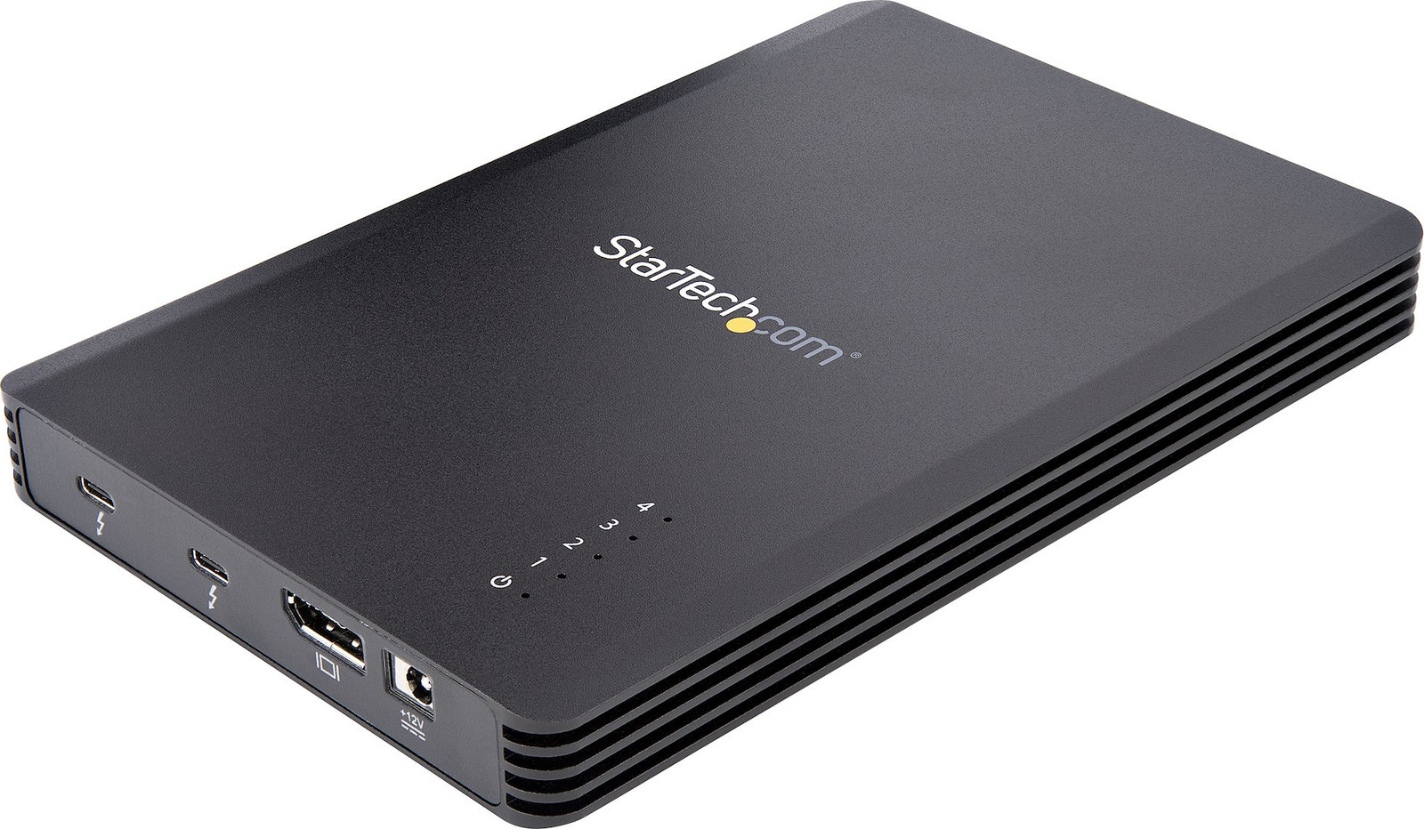 StarTech.com 4-baans Thunderbolt 3 NVMe-behuizing voor M.2 SSD, met 1x DisplayPort en 2x TB3-poorten, tot 40 Gbps, M2E4BTB3